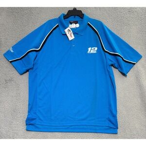 Team Caliber Ryan Newman Polo Shirt NASCAR #12 Penske Alltel Racing Mens L NEW